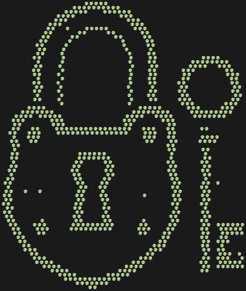 Трафарет Замок и ключ — RHT_LOCKKEY1_SS12_CRYSTAL_AB