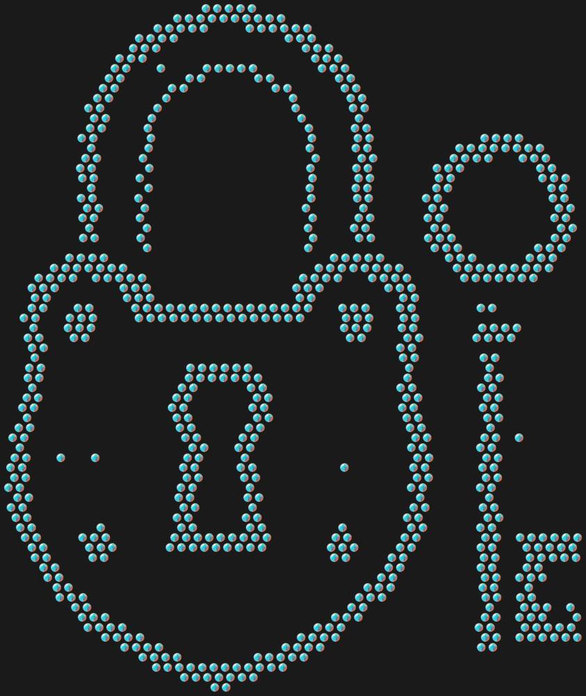 Трафарет Замок и ключ — RHT_LOCKKEY1_SS12_CRYSTAL_AB_DMC