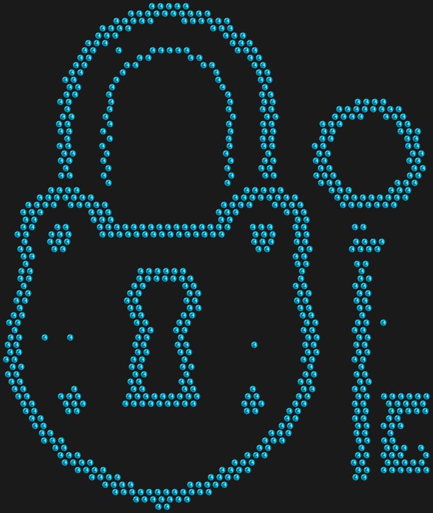 Трафарет Замок и ключ — RHT_LOCKKEY1_SS16_AQUAMARINE
