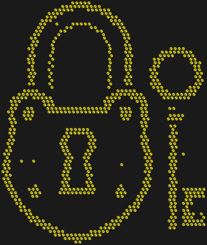 Трафарет Замок и ключ — RHT_LOCKKEY1_SS16_CITRINE