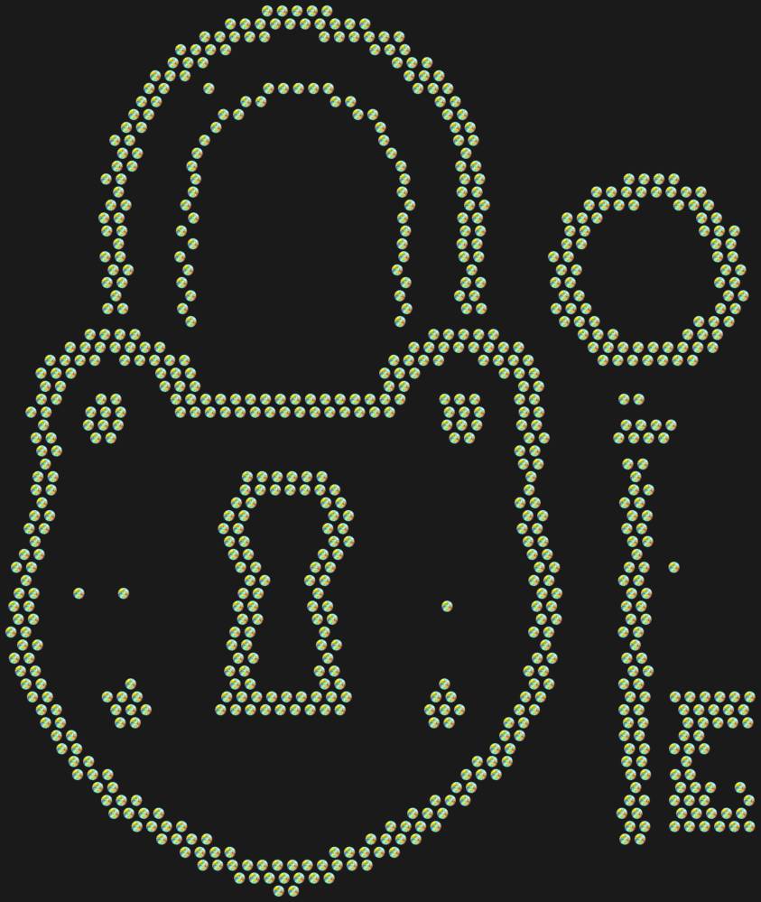 Трафарет Замок и ключ — RHT_LOCKKEY1_SS16_CRYSTAL_AB