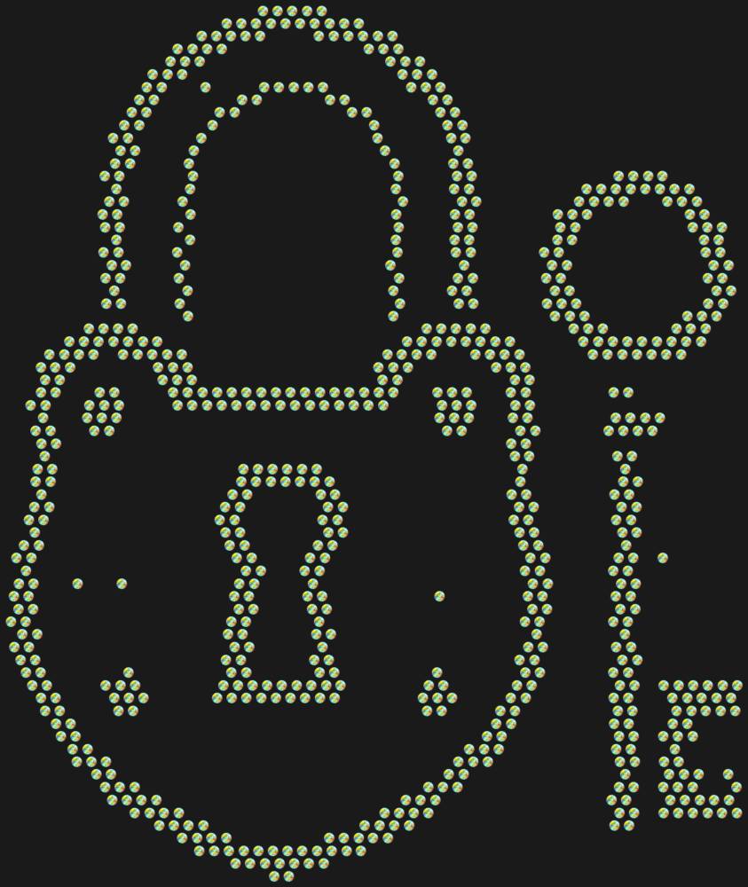 Трафарет Замок и ключ — RHT_LOCKKEY1_SS6_CRYSTAL_AB