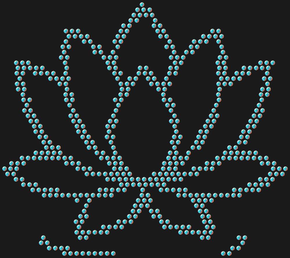 Трафарет Лотос — RHT_LOTUS1_SS10_CRYSTAL_AB_DMC