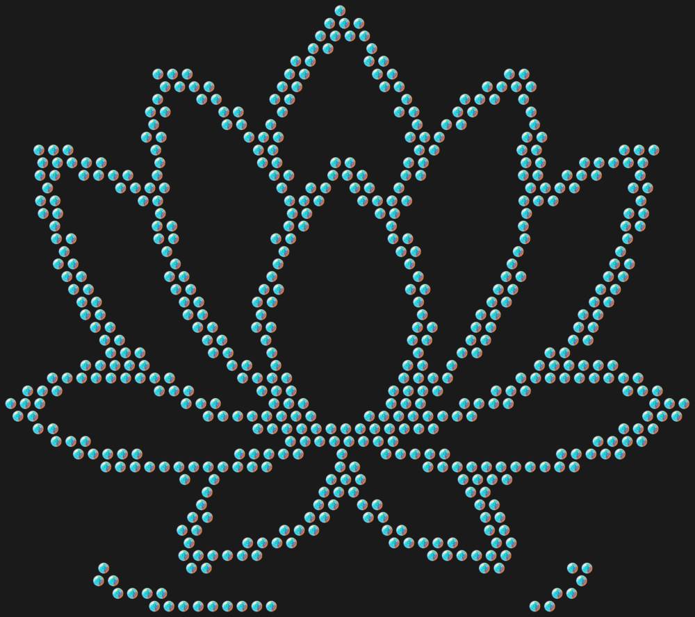 Трафарет Лотос — RHT_LOTUS1_SS12_CRYSTAL_AB_DMC