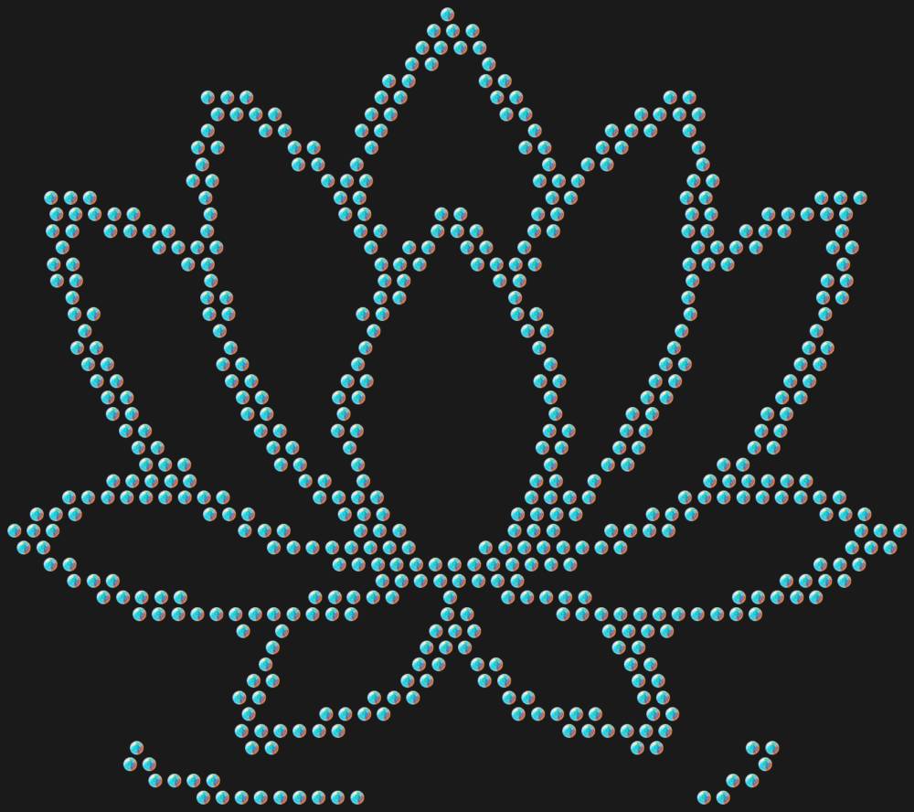 Трафарет Лотос — RHT_LOTUS1_SS6_CRYSTAL_AB_DMC