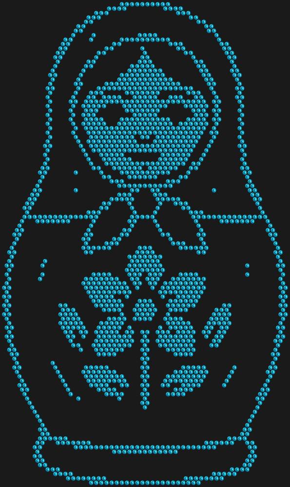 Трафарет Матрешка — RHT_MATRYOSHKA1_SS10_AQUAMARINE