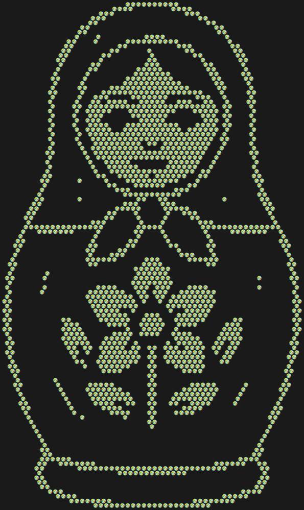 Трафарет Матрешка — RHT_MATRYOSHKA1_SS10_CRYSTAL_AB