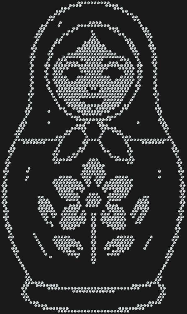 Трафарет Матрешка — RHT_MATRYOSHKA1_SS10_CRYSTAL_CLEAR