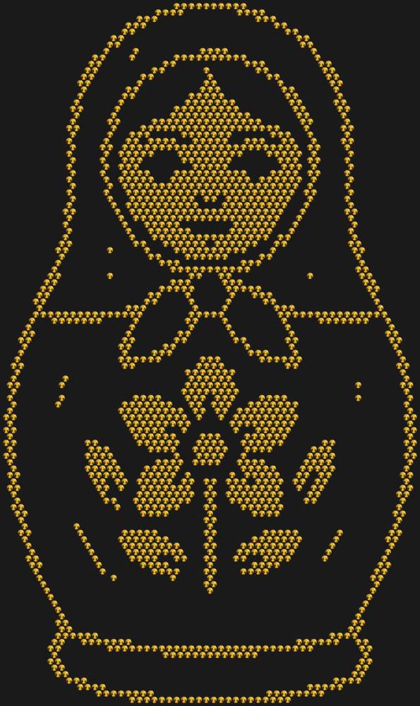 Трафарет Матрешка — RHT_MATRYOSHKA1_SS10_GOLD