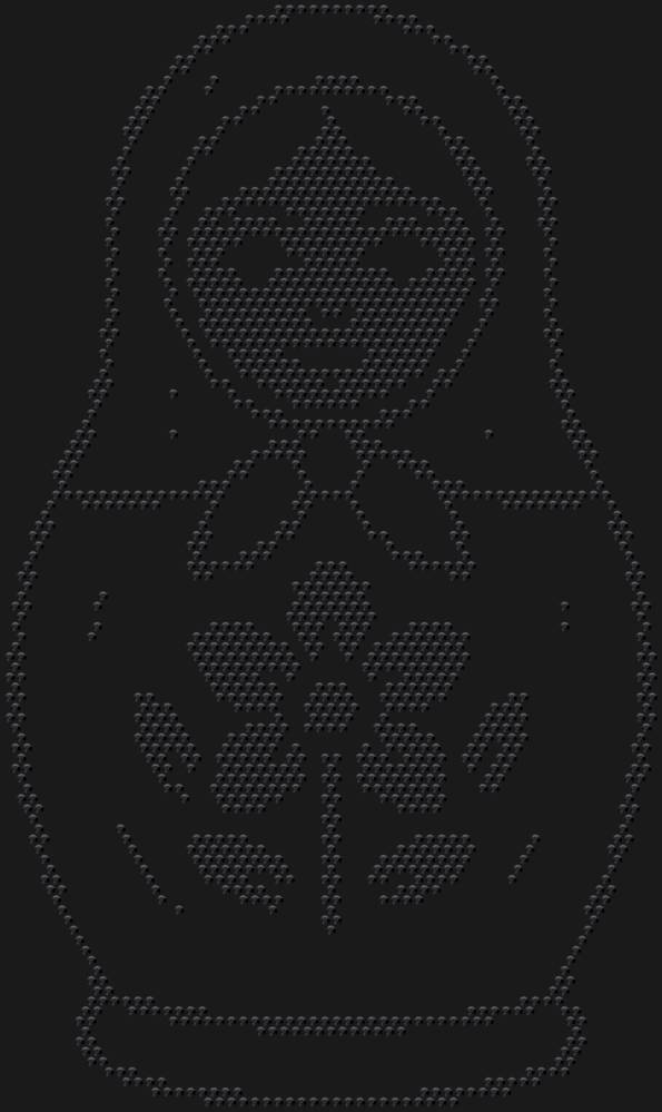 Трафарет Матрешка — RHT_MATRYOSHKA1_SS10_JET_BLACK