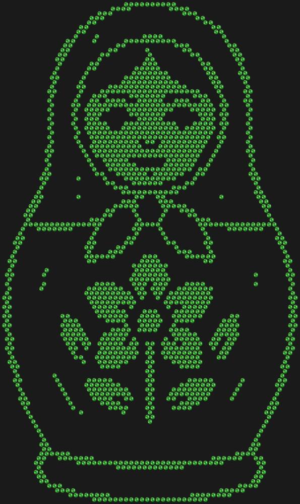 Трафарет Матрешка — RHT_MATRYOSHKA1_SS10_LT_PERIDOT
