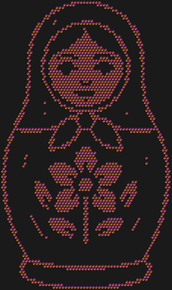 Трафарет Матрешка — RHT_MATRYOSHKA1_SS10_RAINBOW