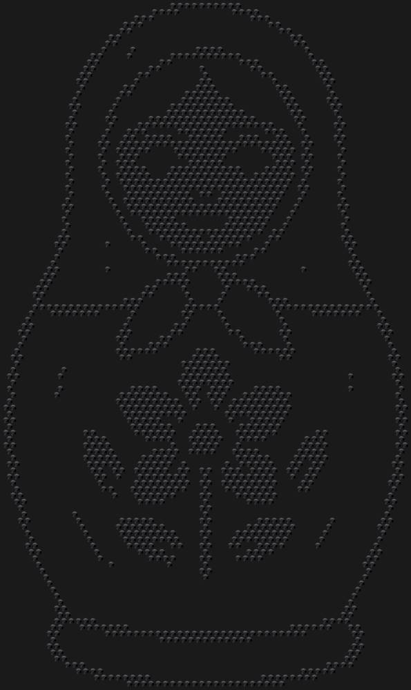Трафарет Матрешка — RHT_MATRYOSHKA1_SS16_JET_BLACK