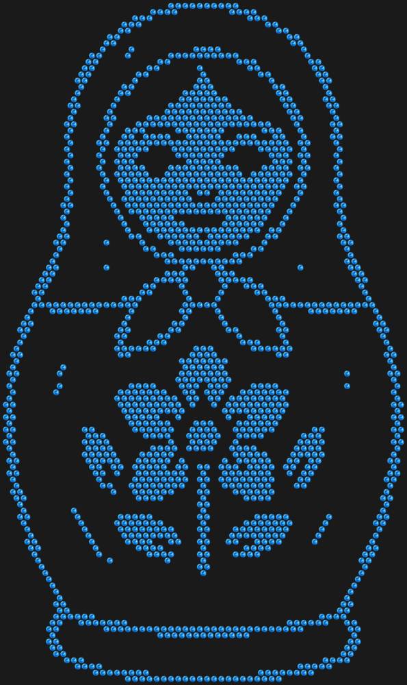 Трафарет Матрешка — RHT_MATRYOSHKA1_SS16_LT_SAPPHIRE