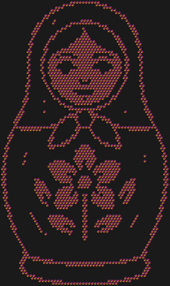 Трафарет Матрешка — RHT_MATRYOSHKA1_SS16_RAINBOW