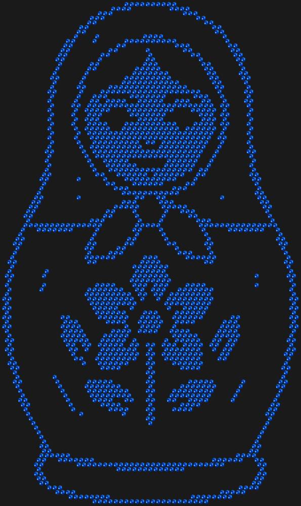 Трафарет Матрешка — RHT_MATRYOSHKA1_SS16_SAPPHIRE