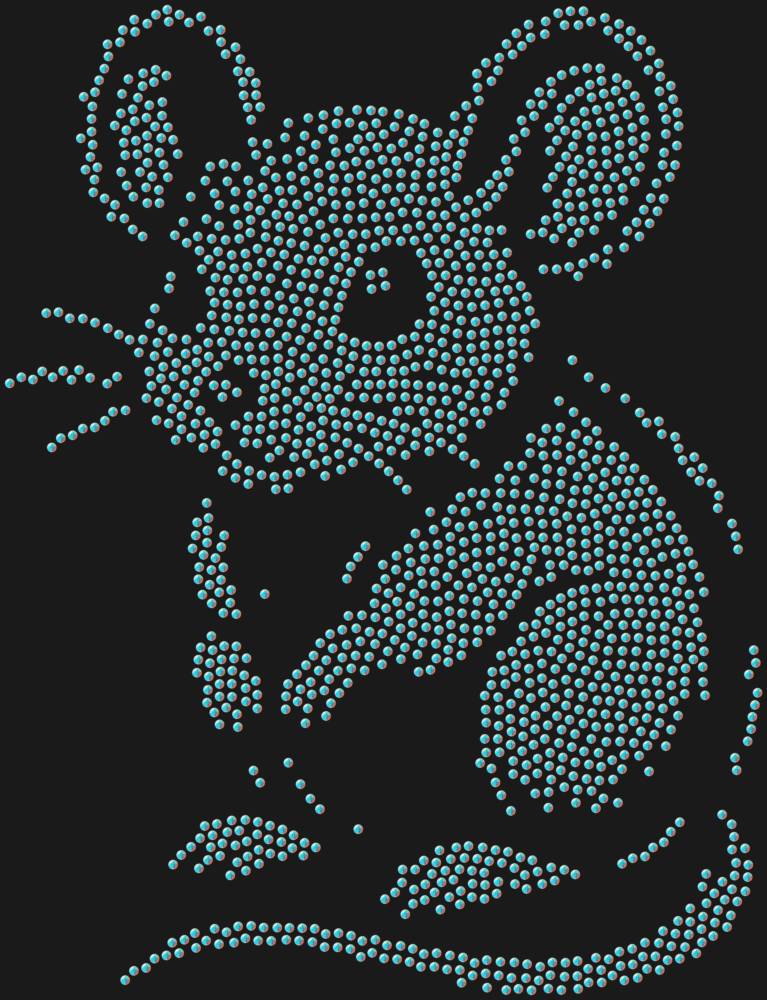 Трафарет Мышонок — RHT_MOUSE1_SS10_CRYSTAL_AB_DMC