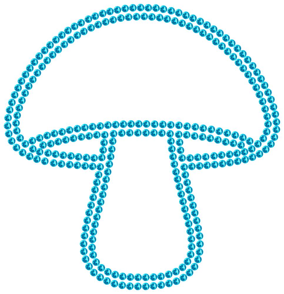 Трафарет Гриб — RHT_MUSHROOM1_SS10_AQUAMARINE