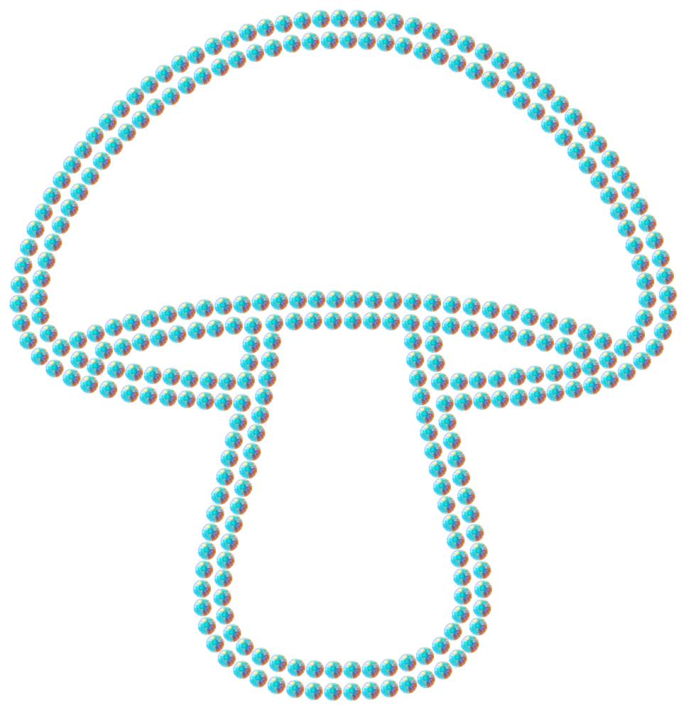 Трафарет Гриб — RHT_MUSHROOM1_SS10_CRYSTAL_AB_DMC