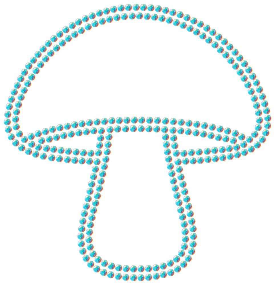 Трафарет Гриб — RHT_MUSHROOM1_SS12_CRYSTAL_AB_DMC