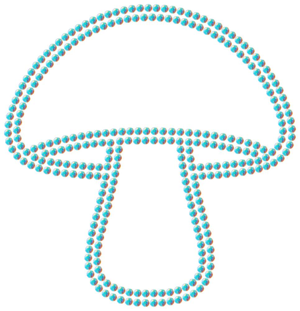 Трафарет Гриб — RHT_MUSHROOM1_SS16_CRYSTAL_AB_DMC