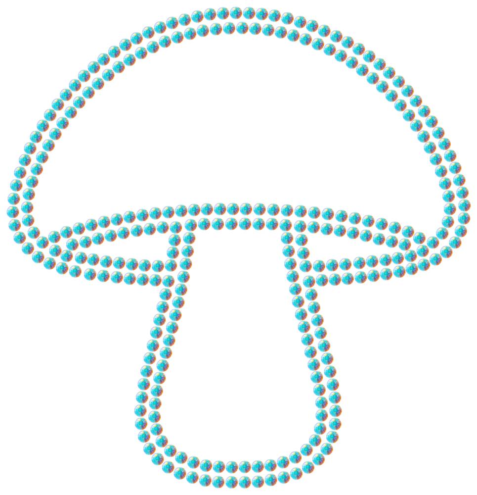Трафарет Гриб — RHT_MUSHROOM1_SS20_CRYSTAL_AB_DMC