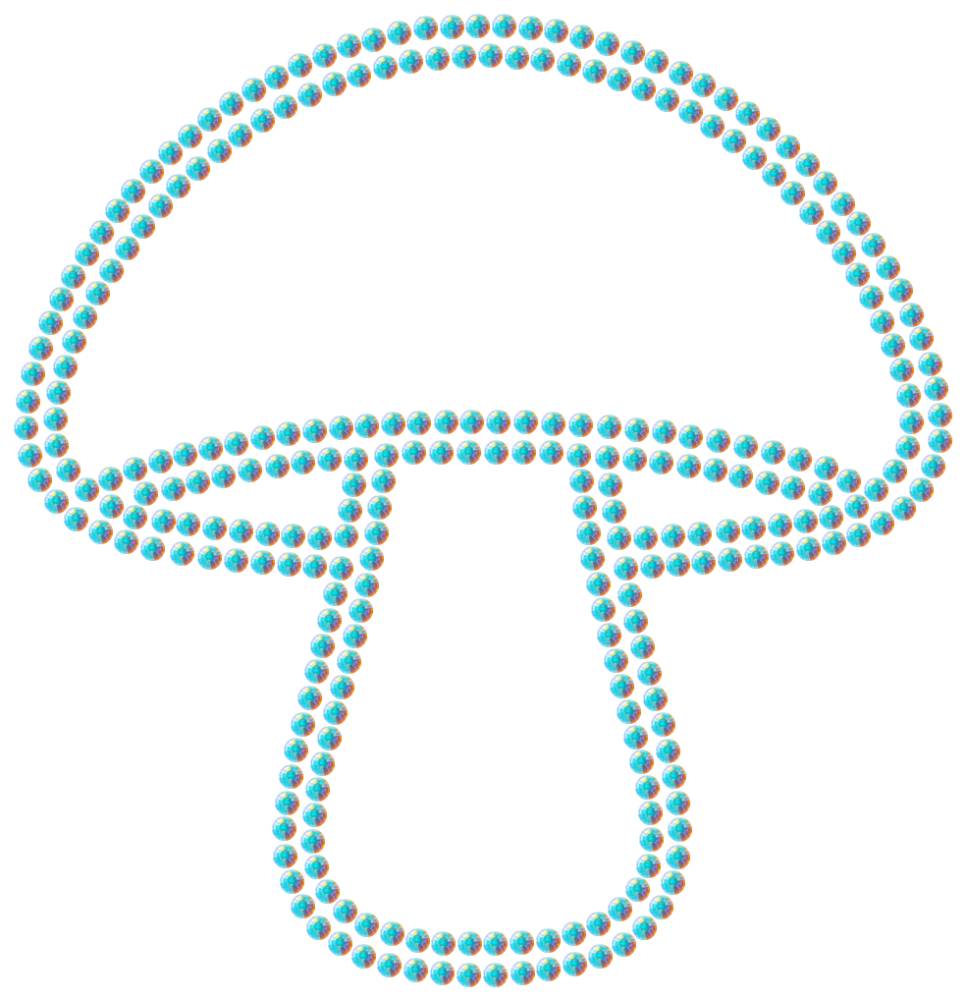 Трафарет Гриб — RHT_MUSHROOM1_SS6_CRYSTAL_AB_DMC