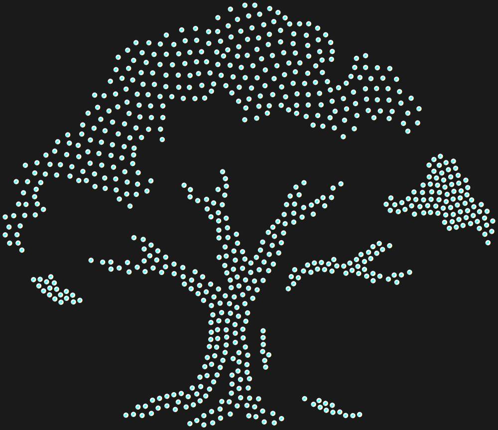 Трафарет Дуб — RHT_OAK1_SS10_CRYSTAL_AB_DMC