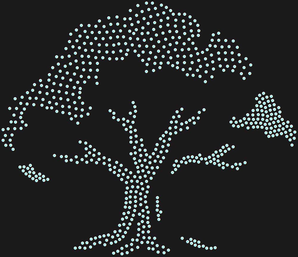 Трафарет Дуб — RHT_OAK1_SS16_CRYSTAL_AB_DMC