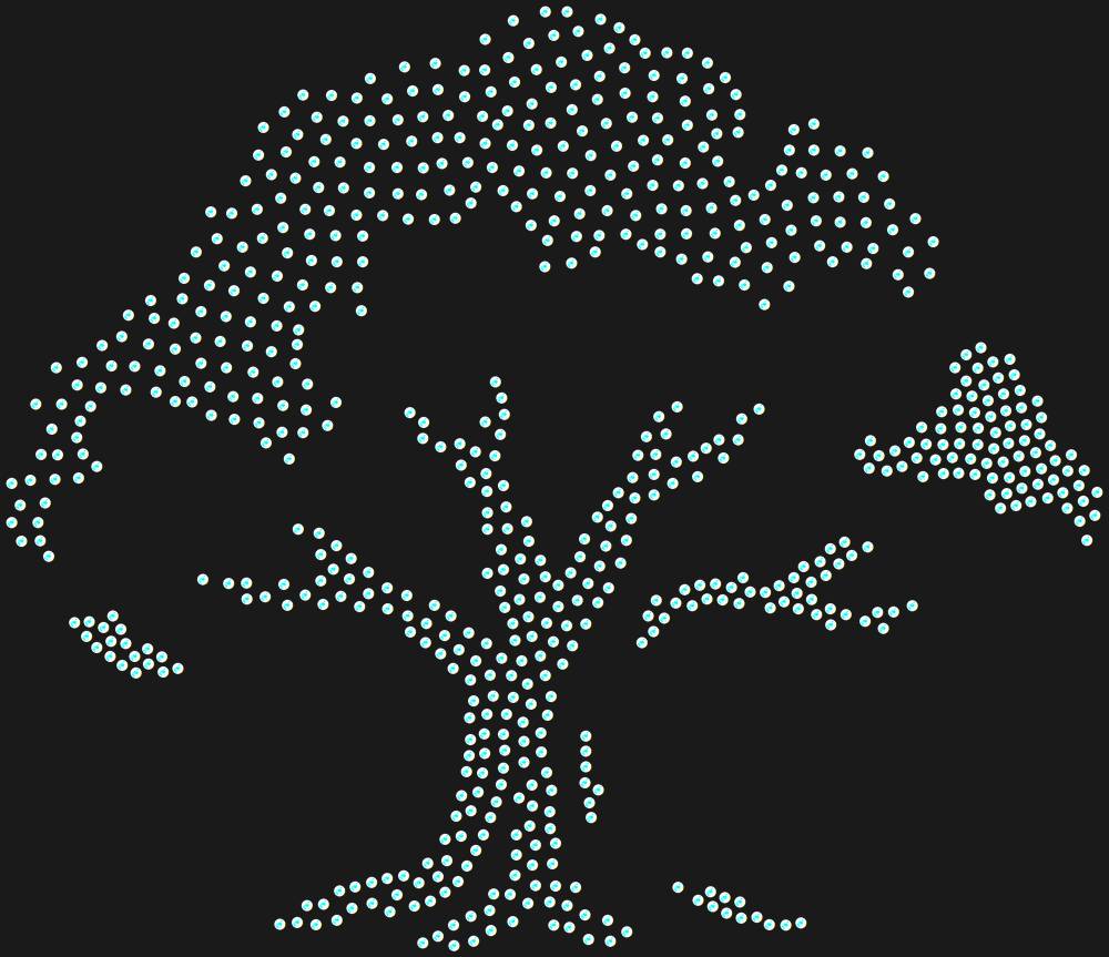 Трафарет Дуб — RHT_OAK1_SS6_CRYSTAL_AB_DMC