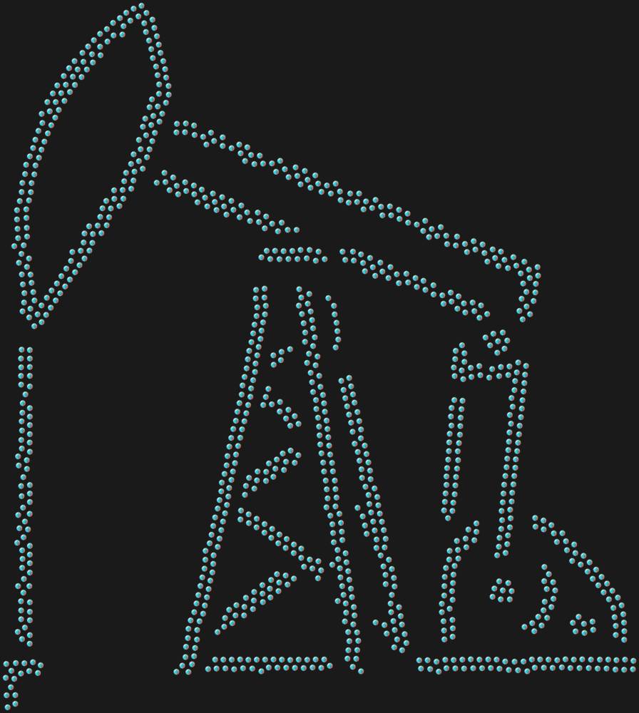 Трафарет Нефтяная вышка — RHT_OIL1_SS10_CRYSTAL_AB_DMC