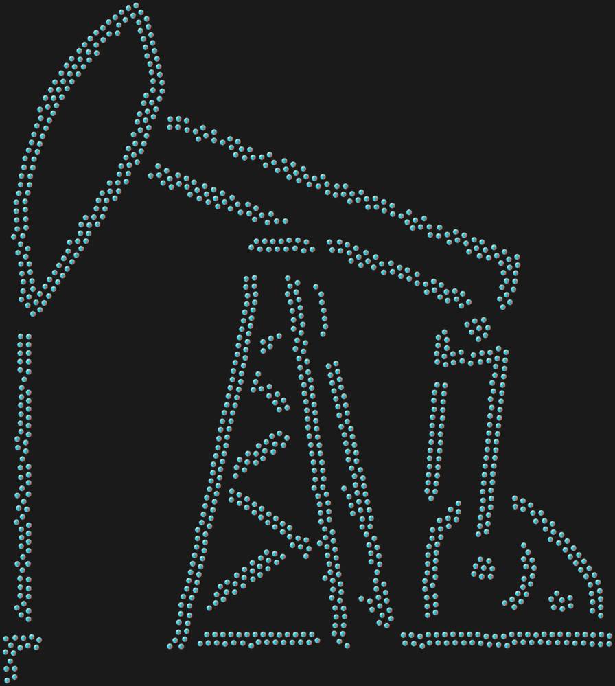 Трафарет Нефтяная вышка — RHT_OIL1_SS12_CRYSTAL_AB_DMC