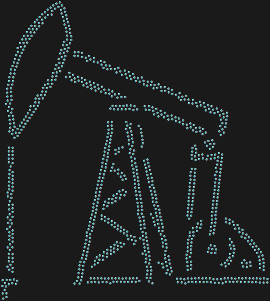 Трафарет Нефтяная вышка — RHT_OIL1_SS20_CRYSTAL_AB_DMC