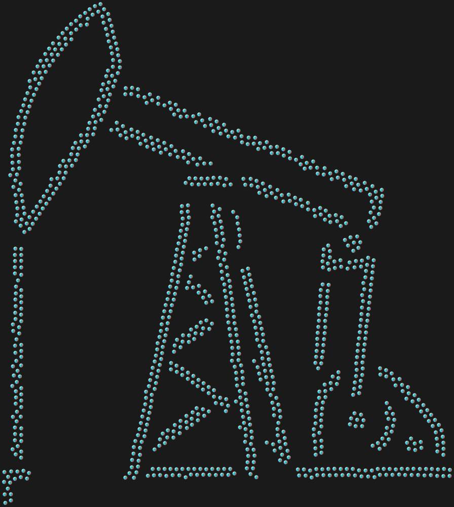 Трафарет Нефтяная вышка — RHT_OIL1_SS6_CRYSTAL_AB_DMC
