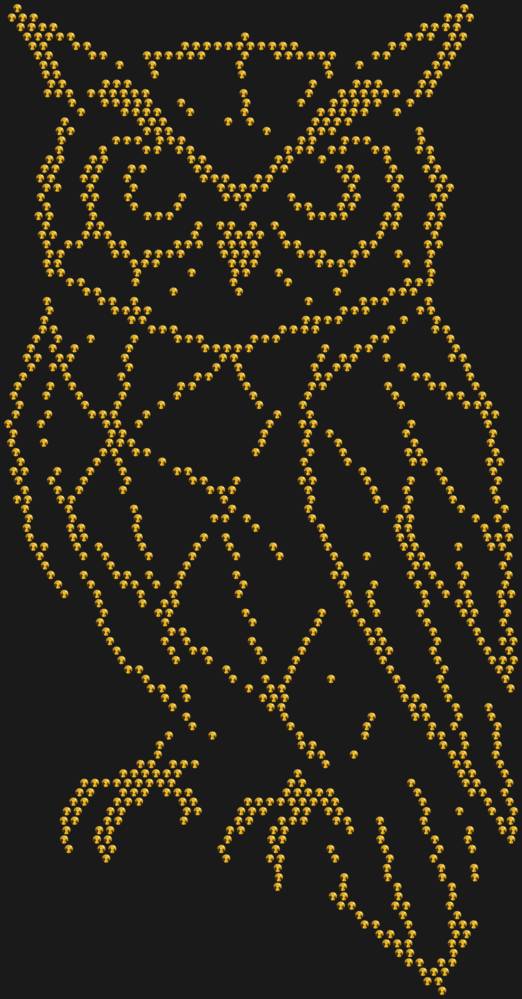 Трафарет Сова low-poly — RHT_OWL1_SS16_GOLD