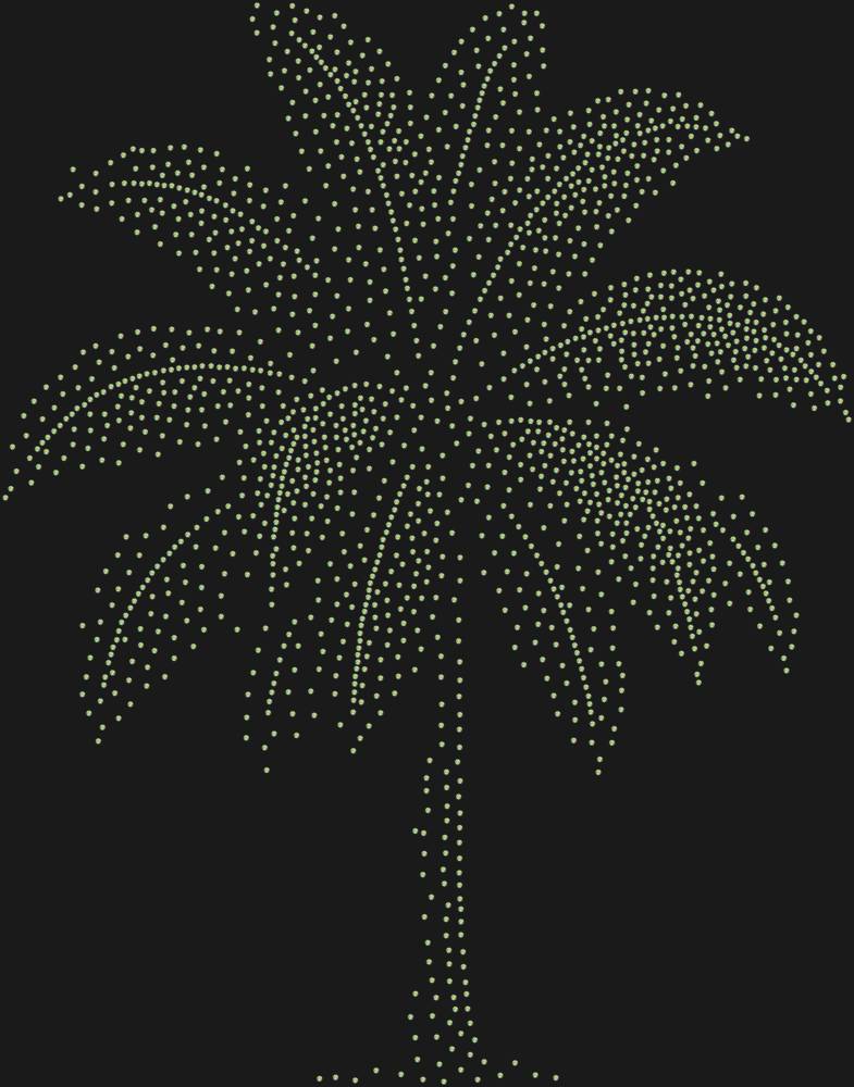 Трафарет Пальма — RHT_PALM1_SS10_CRYSTAL_AB