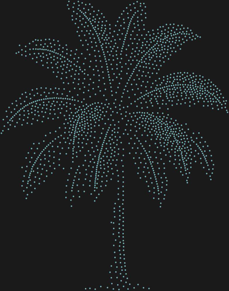 Трафарет Пальма — RHT_PALM1_SS10_CRYSTAL_AB_DMC