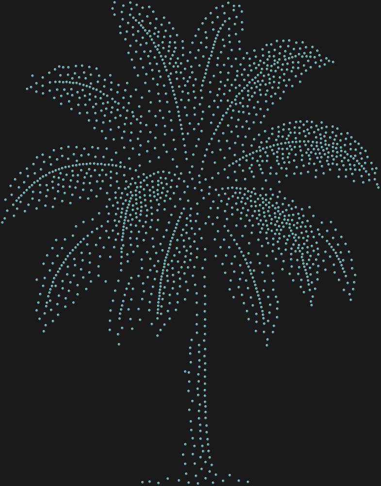 Трафарет Пальма — RHT_PALM1_SS12_CRYSTAL_AB_DMC