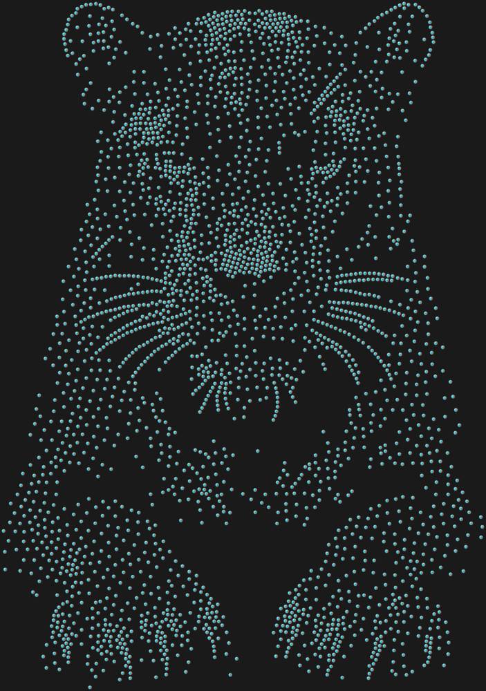 Трафарет Пантера — RHT_PANTHER2_SS10_CRYSTAL_AB_DMC