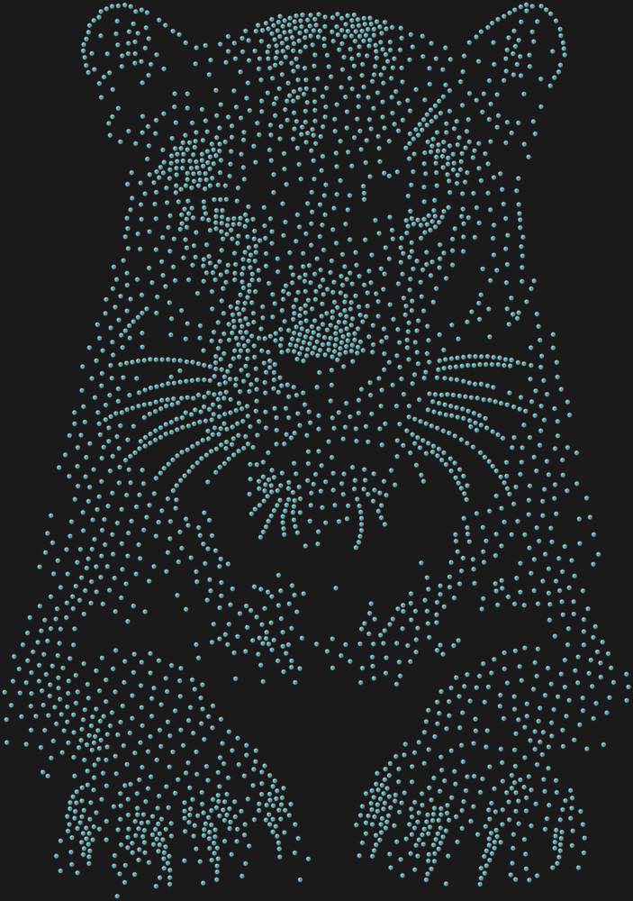 Трафарет Пантера — RHT_PANTHER2_SS6_CRYSTAL_AB_DMC