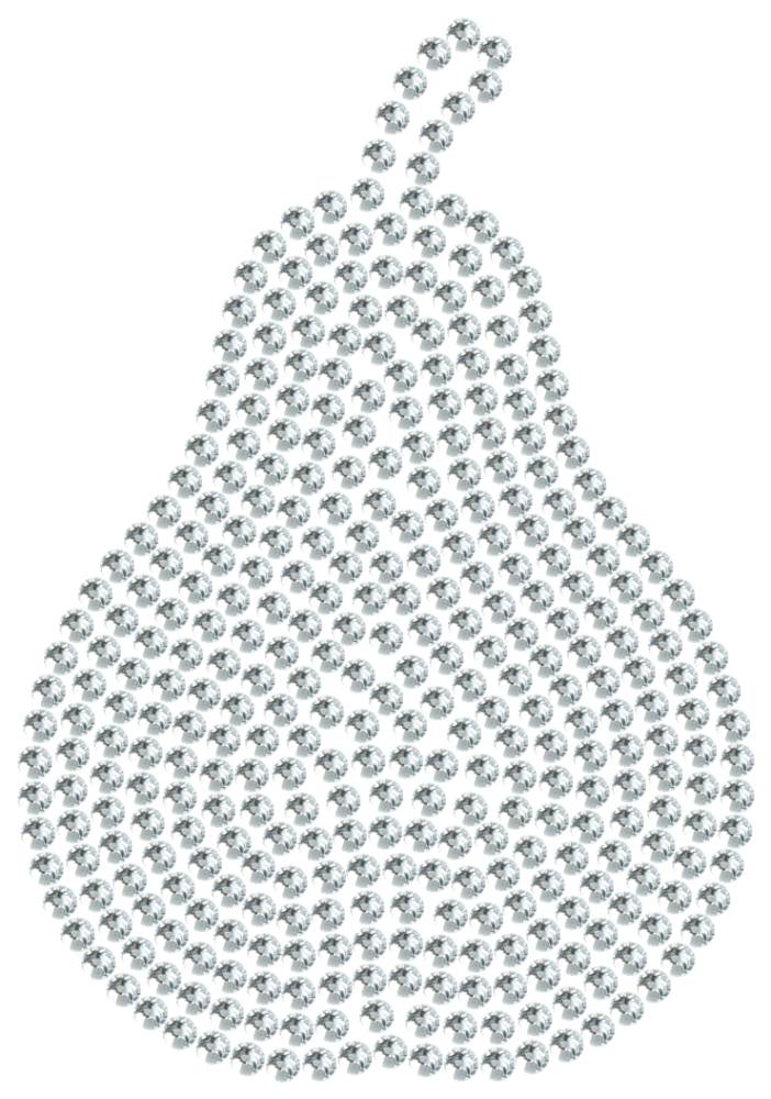 Трафарет Груша изогнутая (однотонная) — RHT_PEAR1_SS10_CRYSTAL_CLEAR