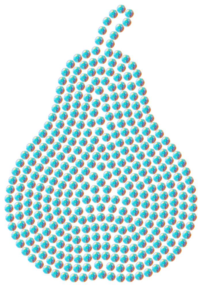 Трафарет Груша изогнутая (однотонная) — RHT_PEAR1_SS12_CRYSTAL_AB_DMC