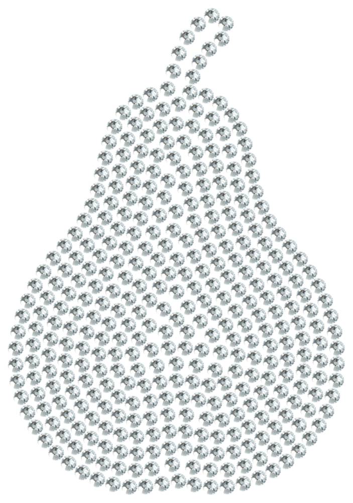Трафарет Груша изогнутая (однотонная) — RHT_PEAR1_SS12_CRYSTAL_CLEAR