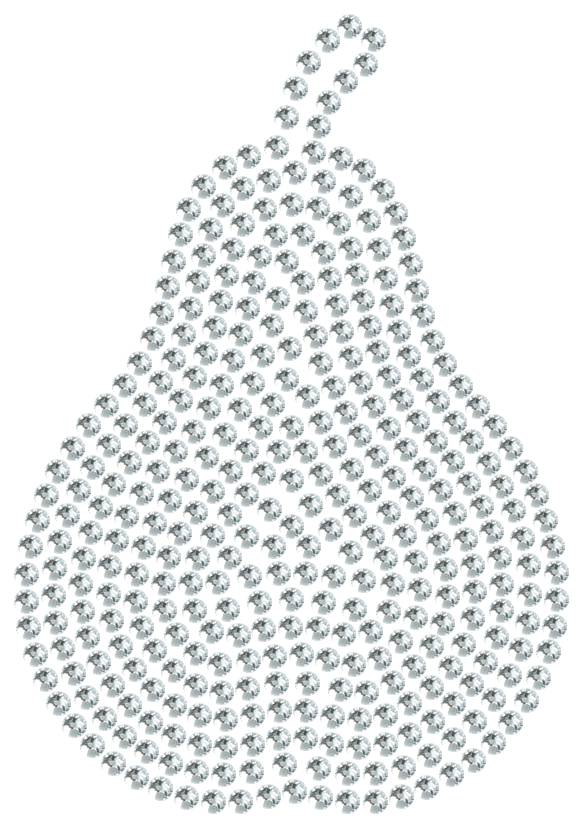 Трафарет Груша изогнутая (однотонная) — RHT_PEAR1_SS6_CRYSTAL_CLEAR