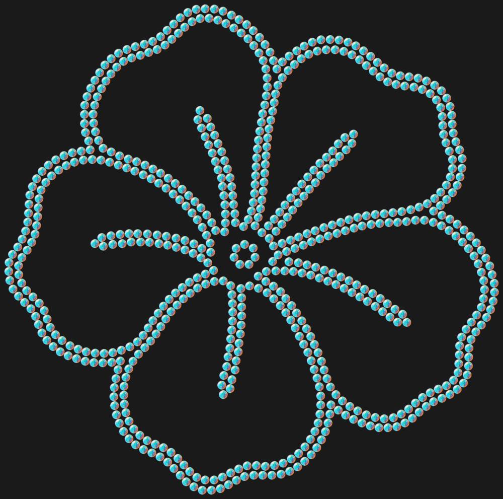 Трафарет Петуния — RHT_PETUNIA1_SS10_CRYSTAL_AB_DMC