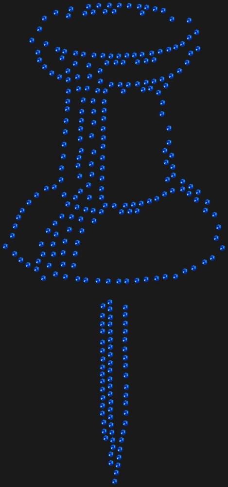 Трафарет Канцелярская кнопка — RHT_PIN1_SS10_SAPPHIRE