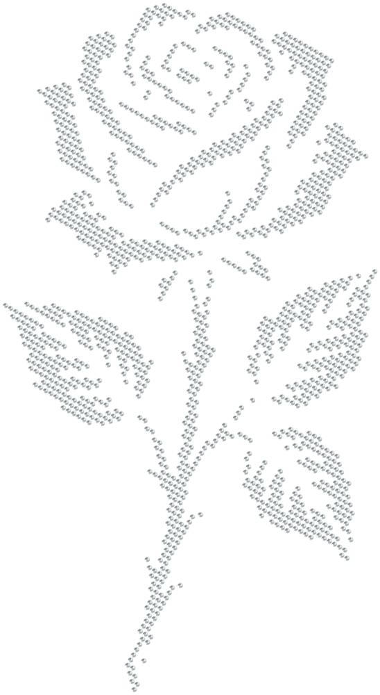 Трафарет Роза готическая — RHT_ROSE2_SS10_CRYSTAL_CLEAR