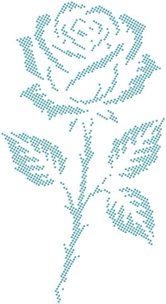 Трафарет Роза готическая — RHT_ROSE2_SS12_CRYSTAL_AB_DMC