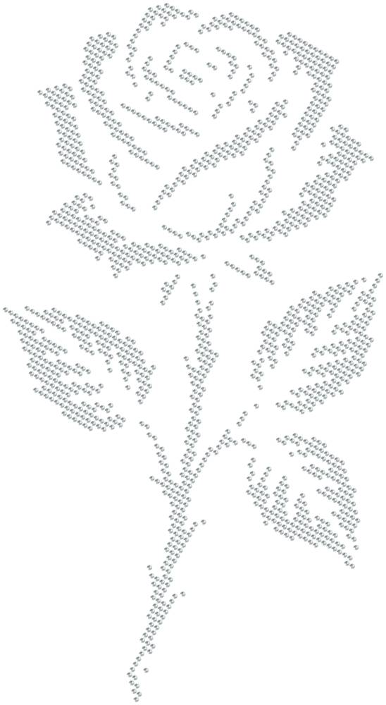 Трафарет Роза готическая — RHT_ROSE2_SS12_CRYSTAL_CLEAR