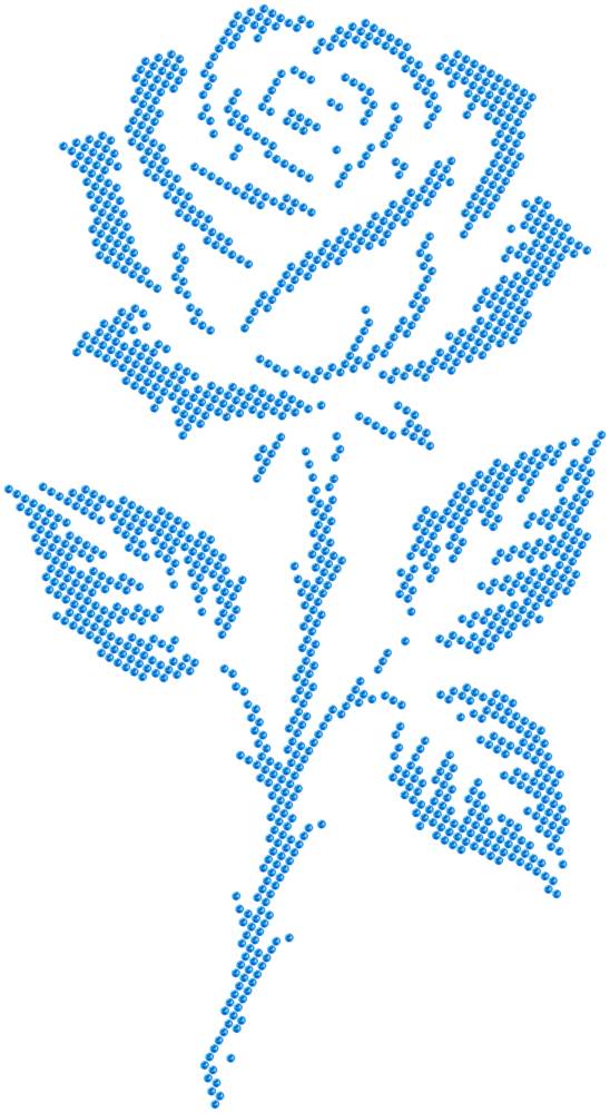 Трафарет Роза готическая — RHT_ROSE2_SS16_LT_SAPPHIRE